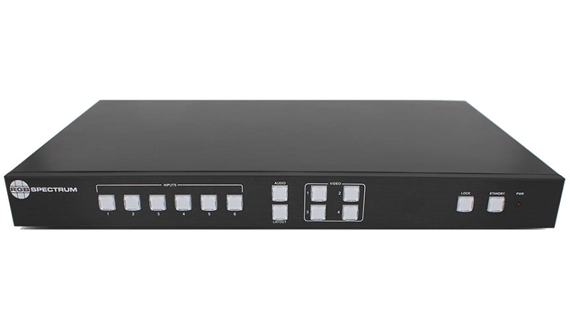 RGB Spectrum Multiviewer UHD/ 4K 4xHDMI2.0/ 2xDP1.2 auf 1 HDMI QuadView UHDx